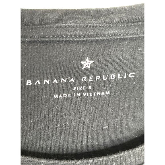 Banana Republic Black Small Short Sleeve T-Shirt 87F - Picture 3 of 5